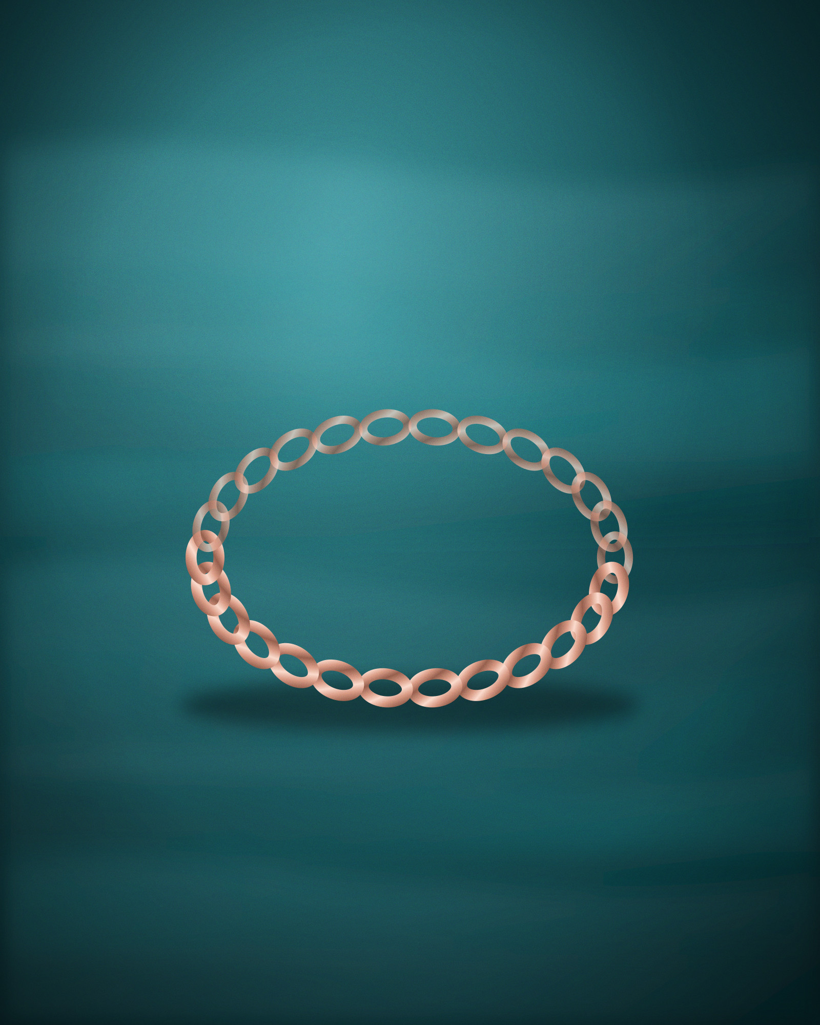 Slim Bangle, in 18k Rose Gold