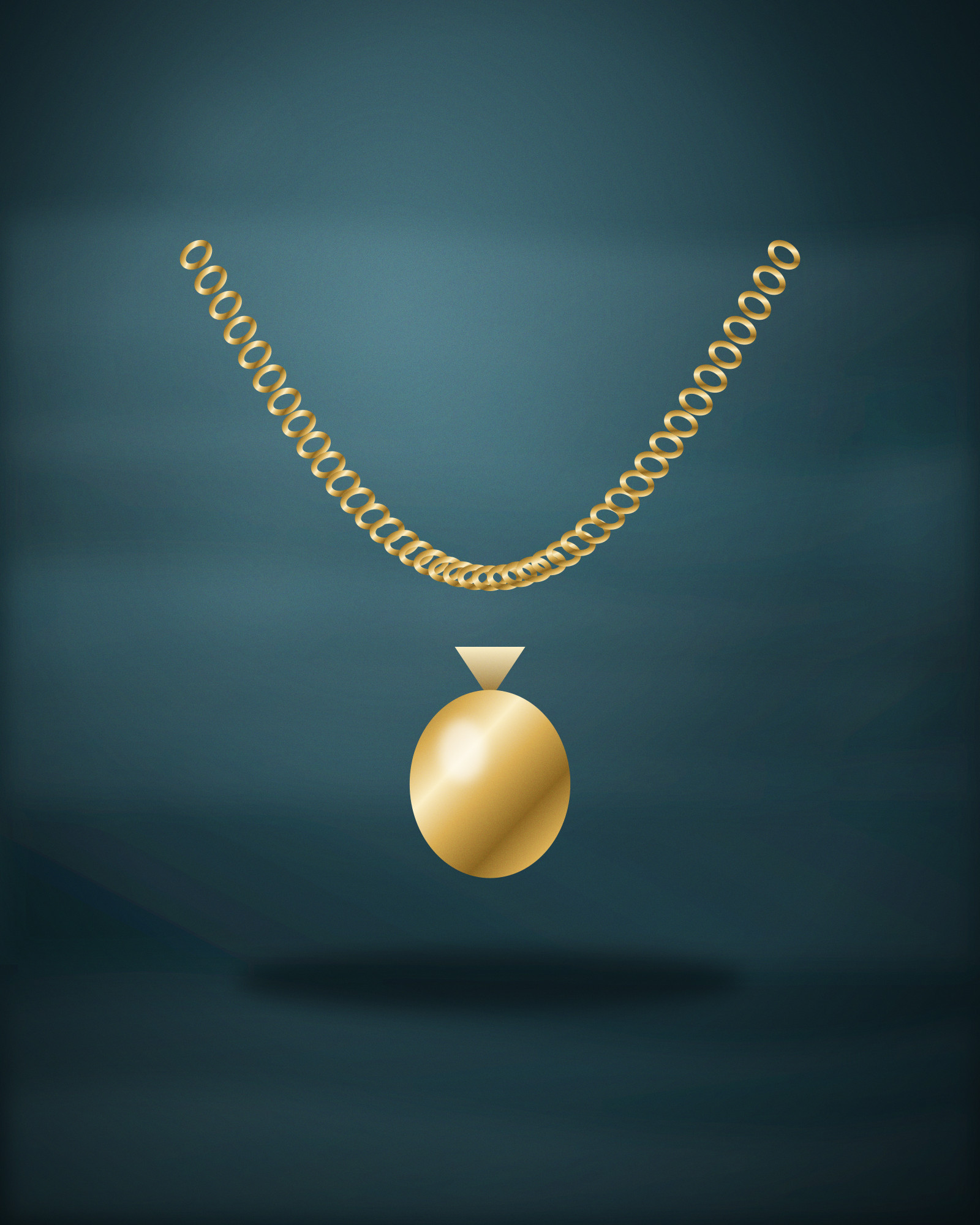 Bar Pendant, in 18k Yellow Gold