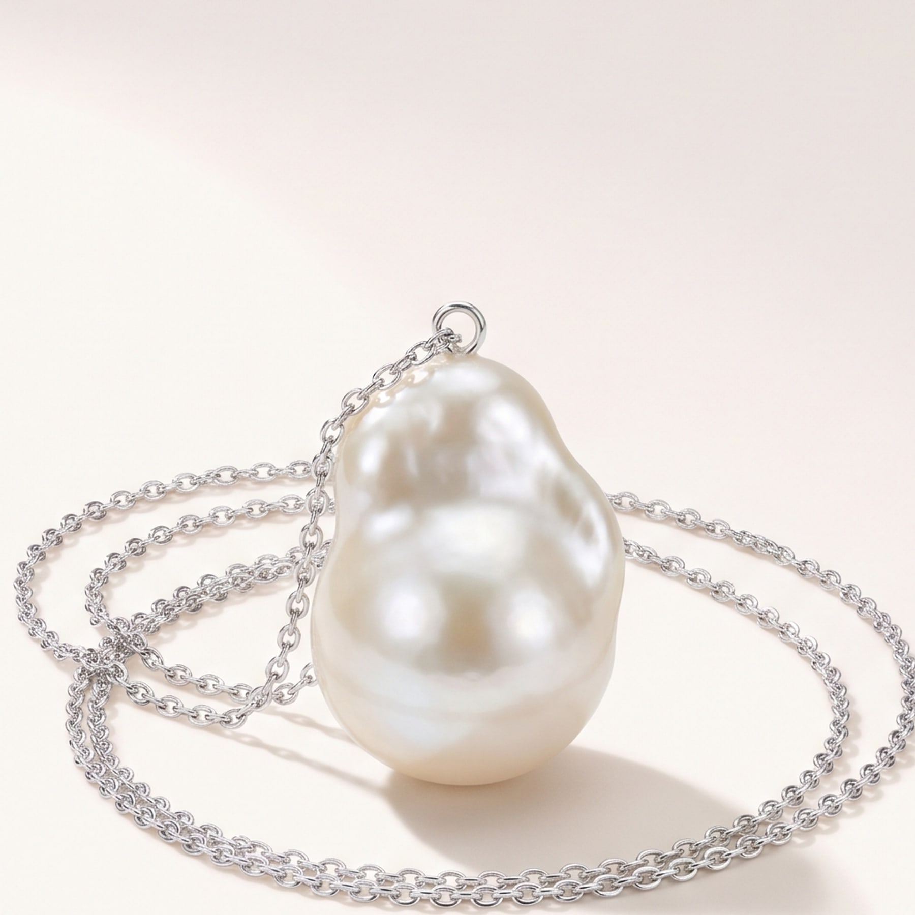Baroque Pearl Pendant, in Sterling Silver with a Baroque Pearl