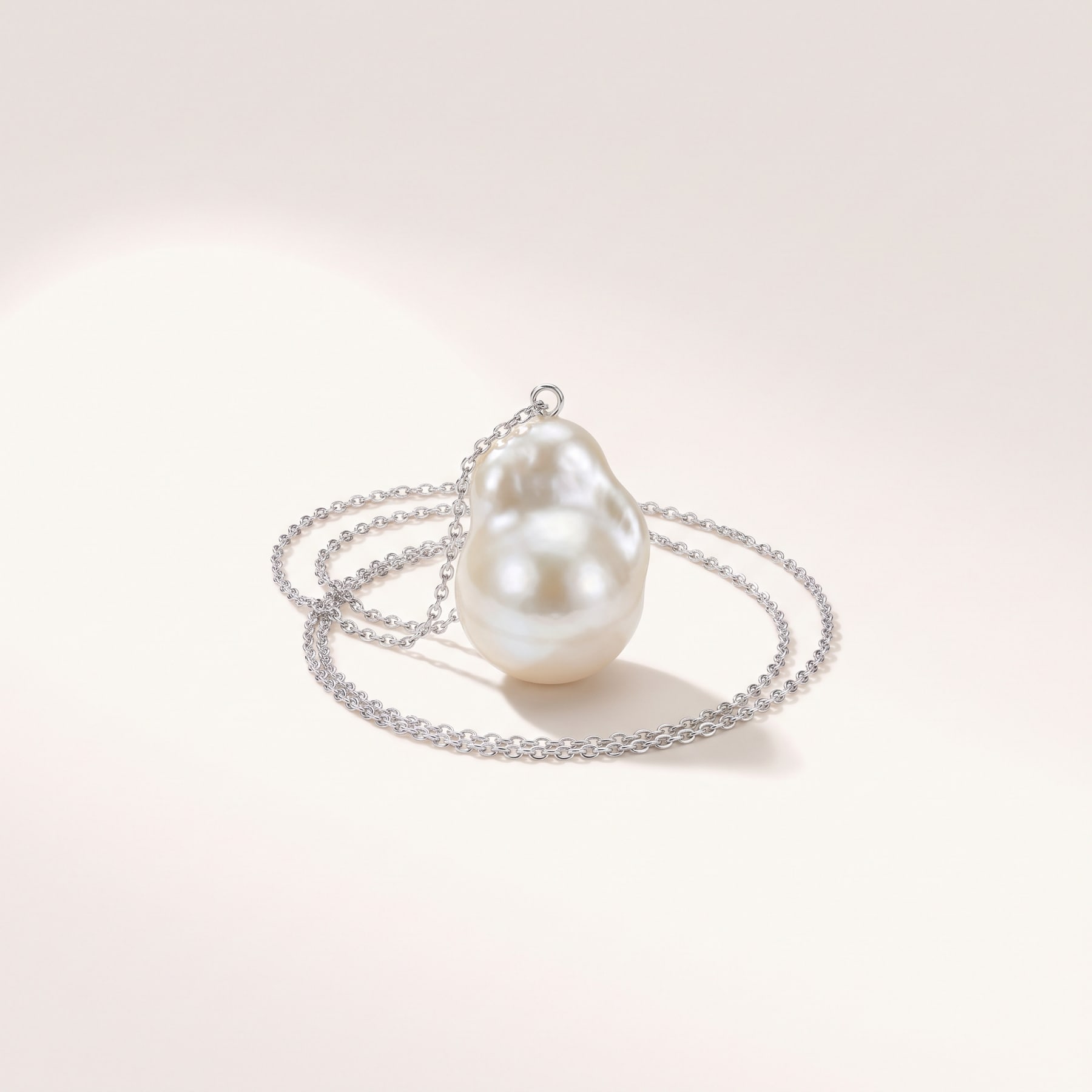 Baroque Pearl Pendant, in Sterling Silver with a Baroque Pearl