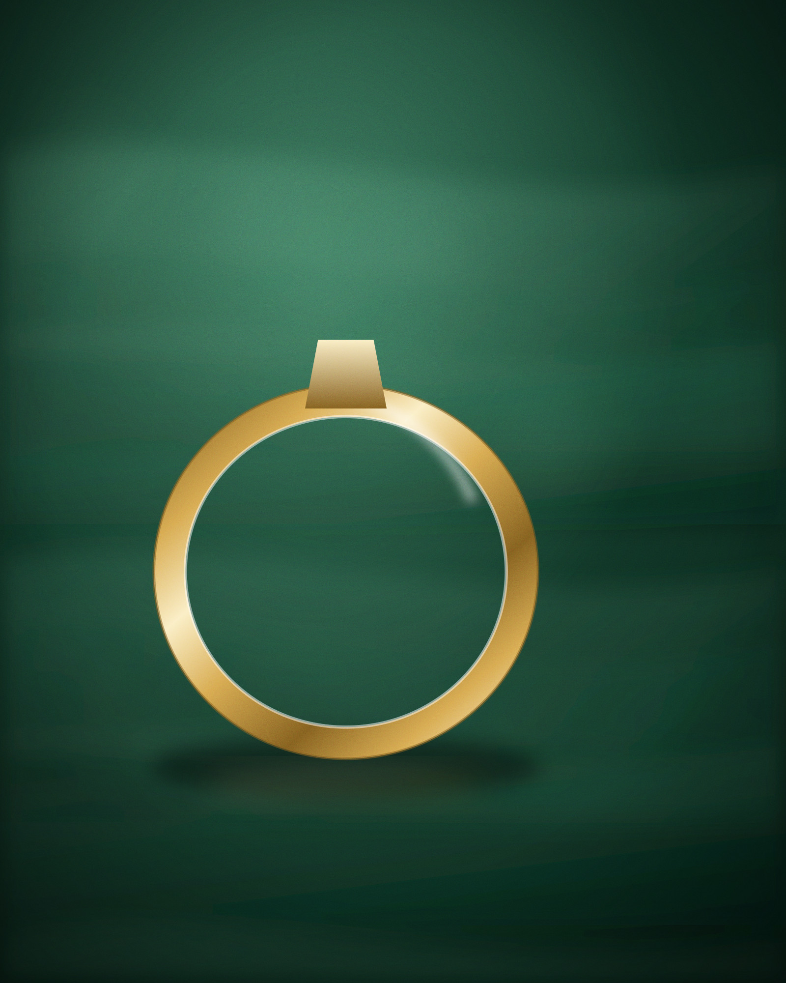 Crossover Ring, in 18k Yellow Gold — angle view (illustration)