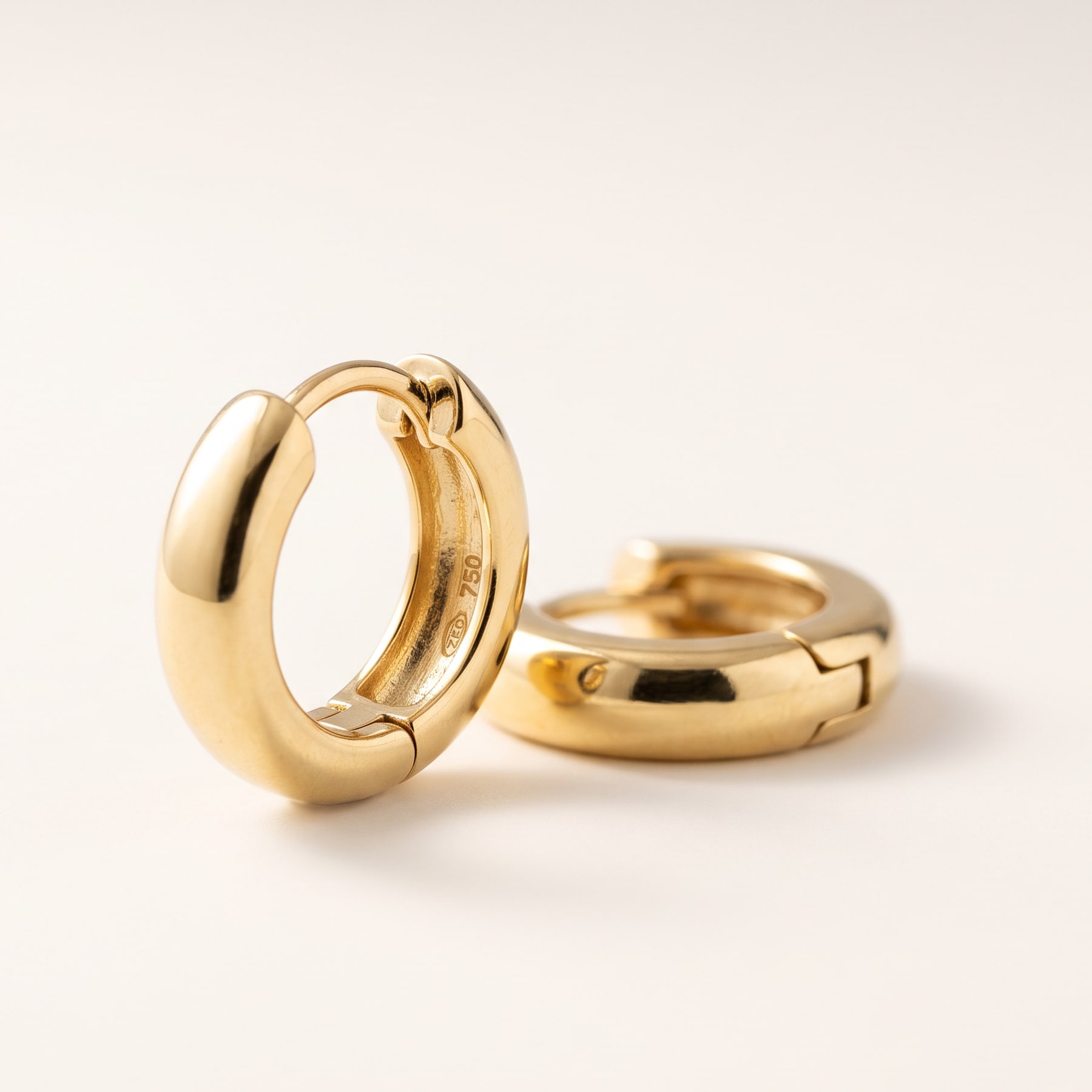 Huggie Earrings, in 18k Yellow Gold