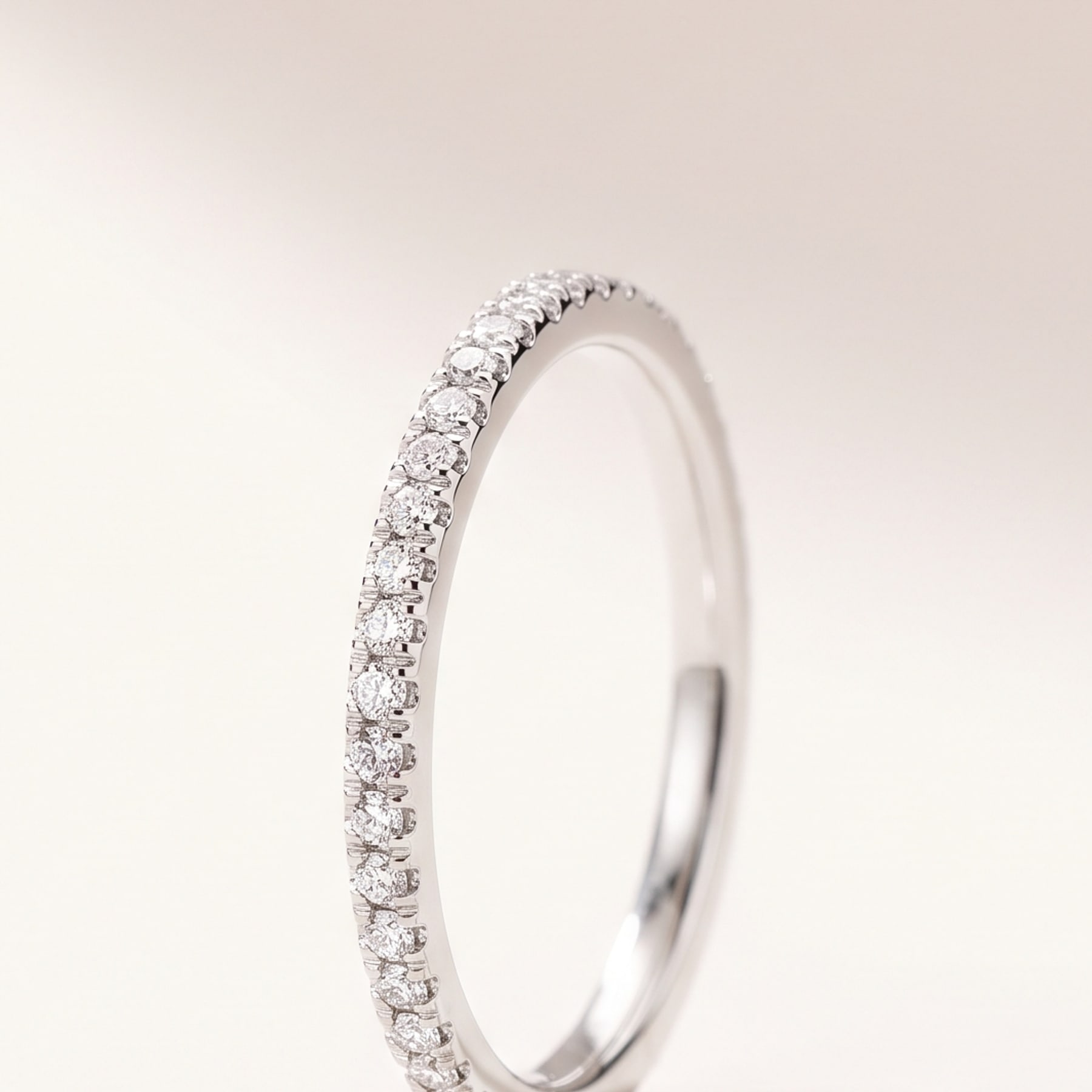 Pavé Band, in 18k White Gold with Diamonds