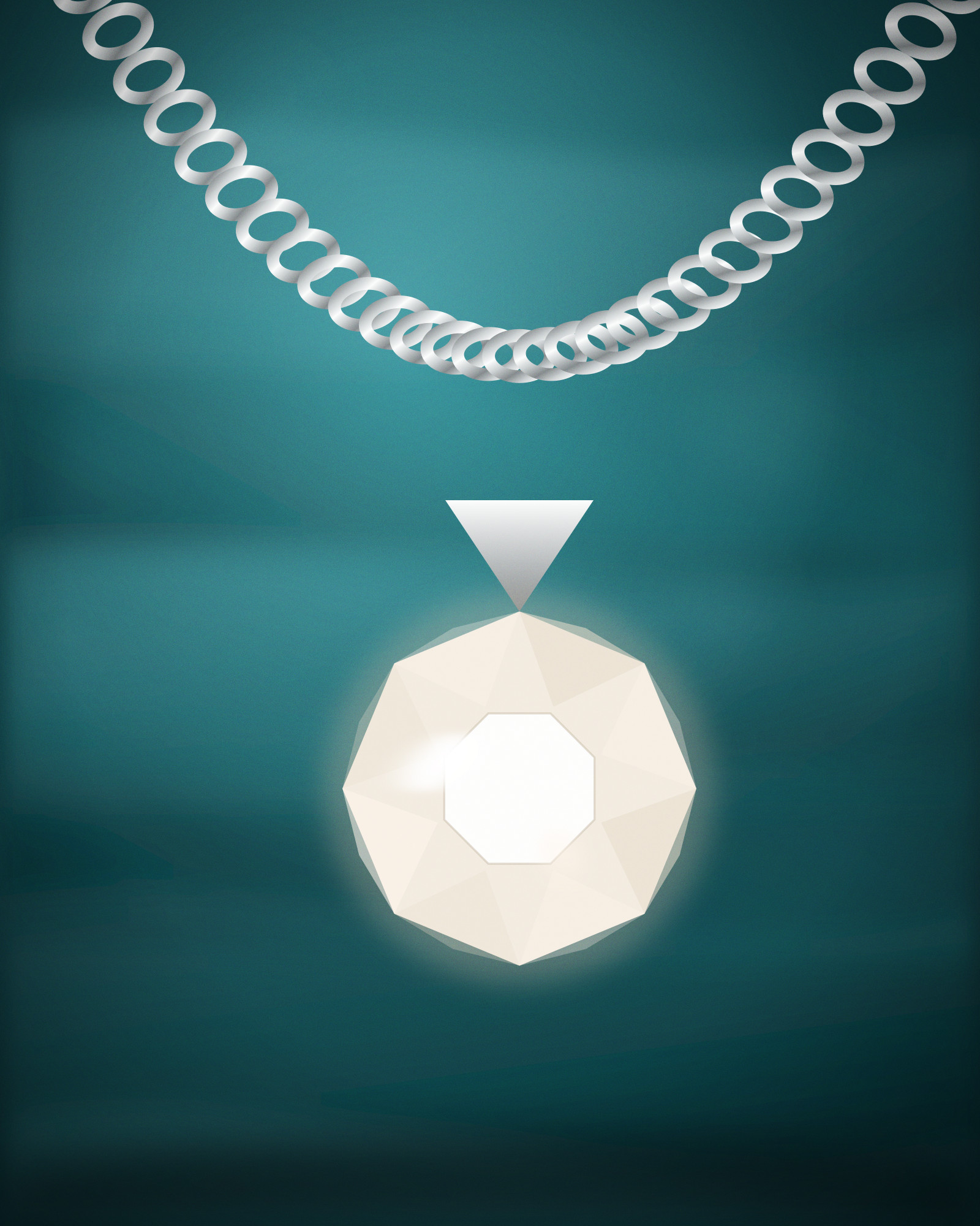 Pearl Strand Necklace, with Freshwater Pearls — detail view (illustration)