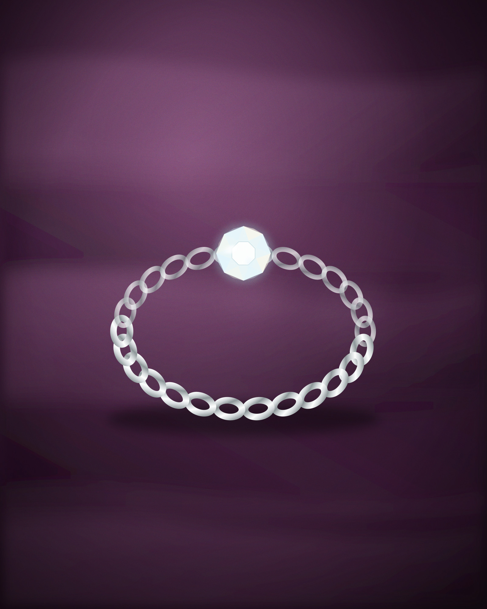 Tennis Bracelet, in 18k White Gold with Diamonds