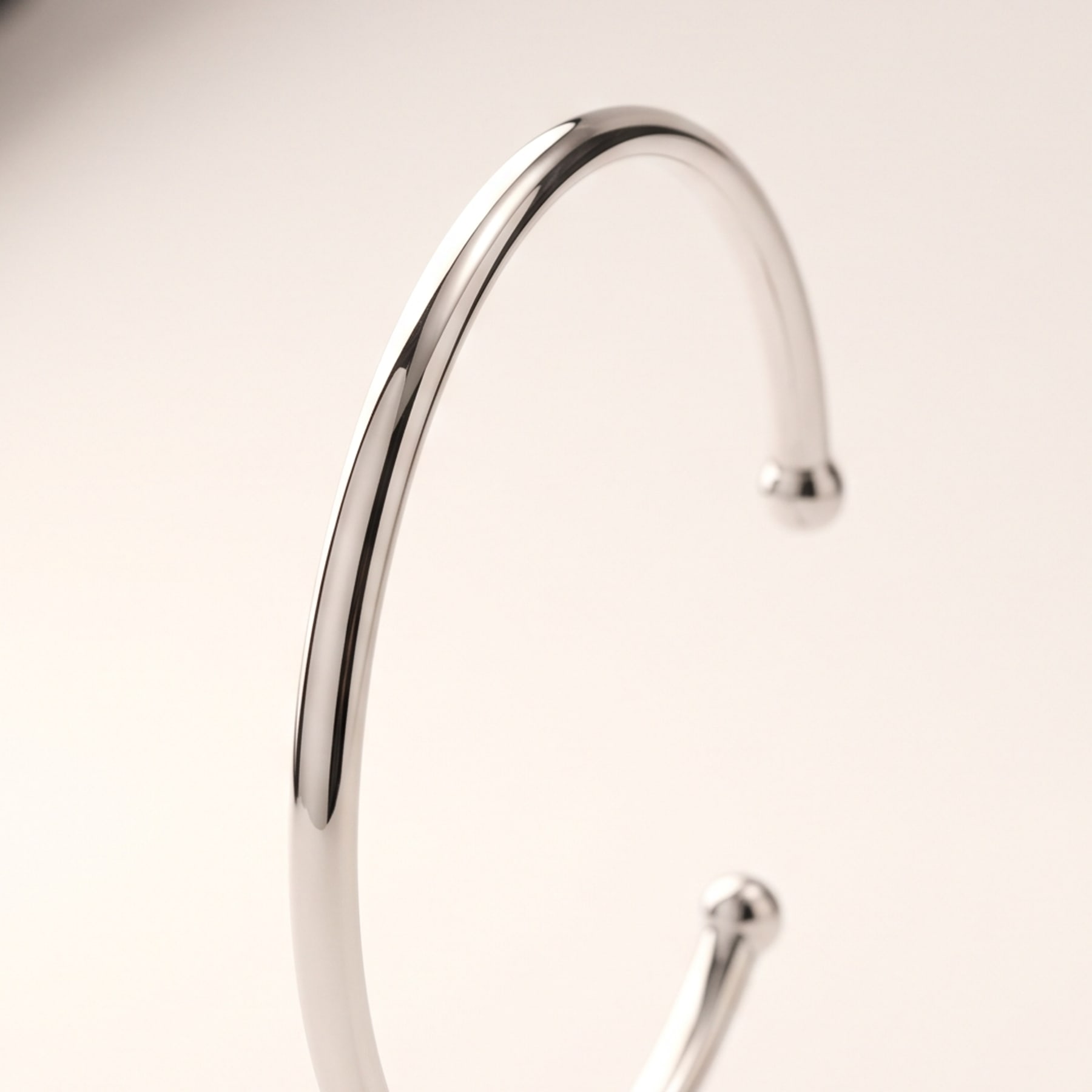 Torque Bangle, in 18k White Gold